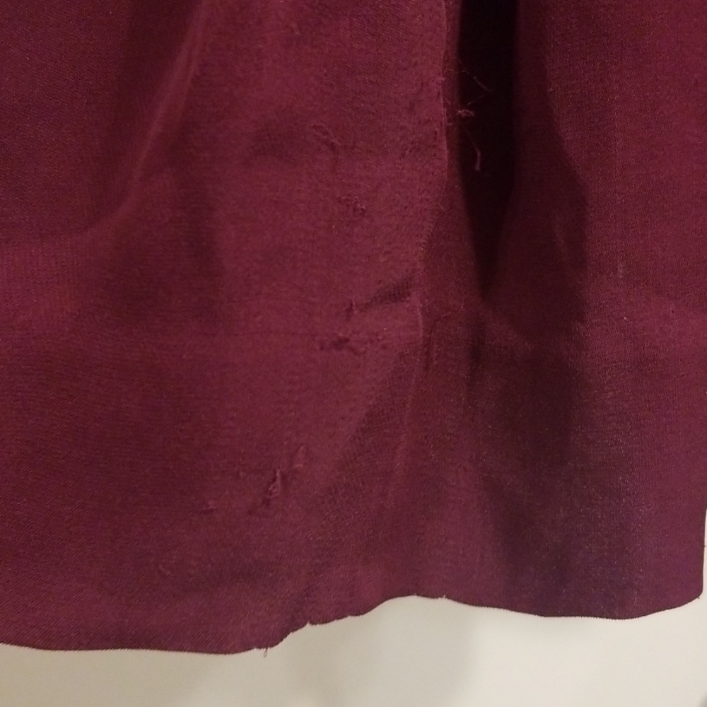 CATHERINE MALANDRINO 100% silk plum mini skirt - Picture 4 of 7
